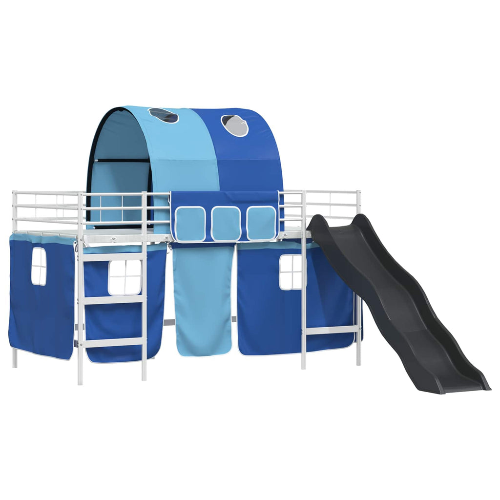 Kinder-Etagenbett Weiß und Blau 100 x 200 cm Metall