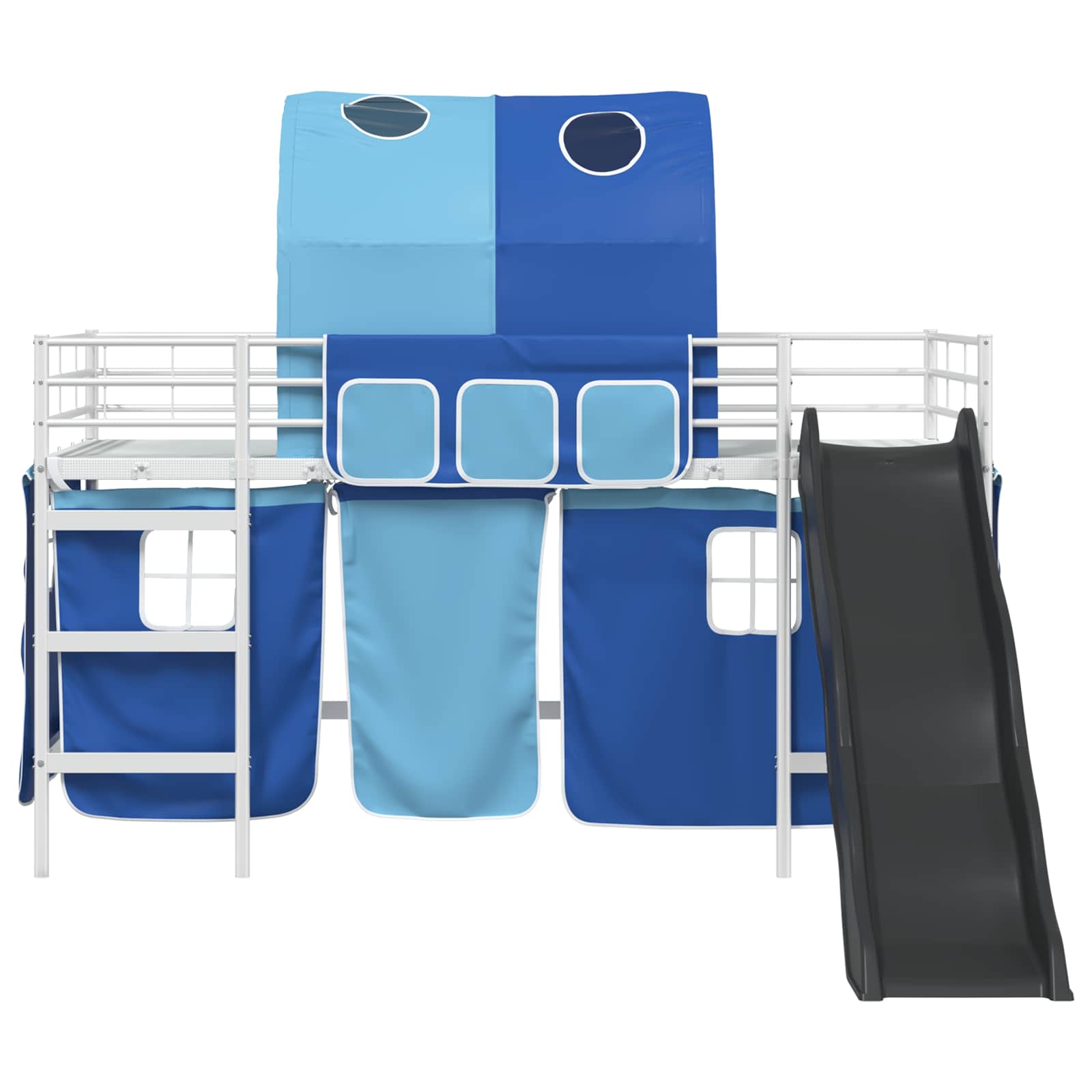 Kinder-Etagenbett Weiß und Blau 100 x 200 cm Metall