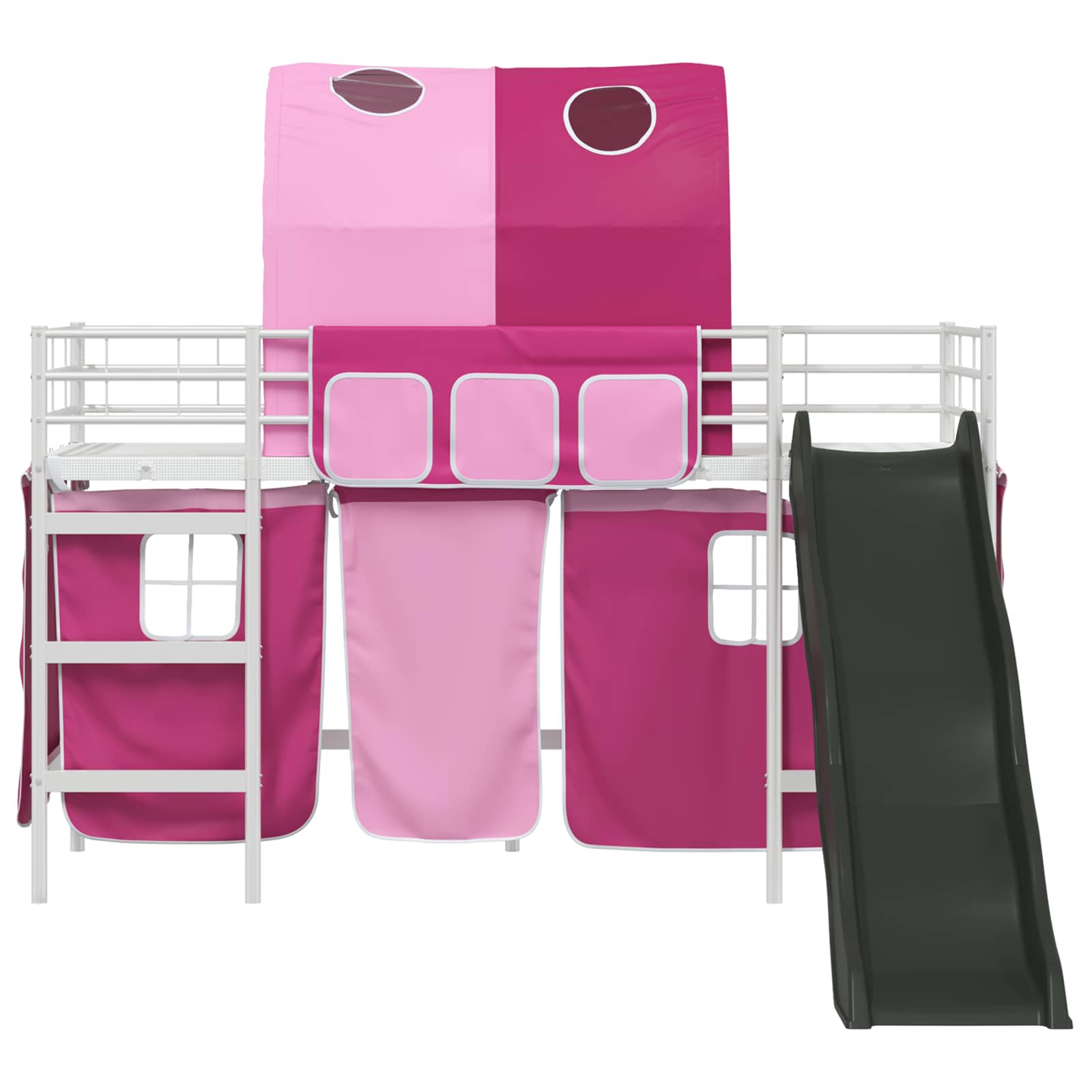 Kinder-Etagenbett Weiß und Rosa 75 x 190 cm Metall
