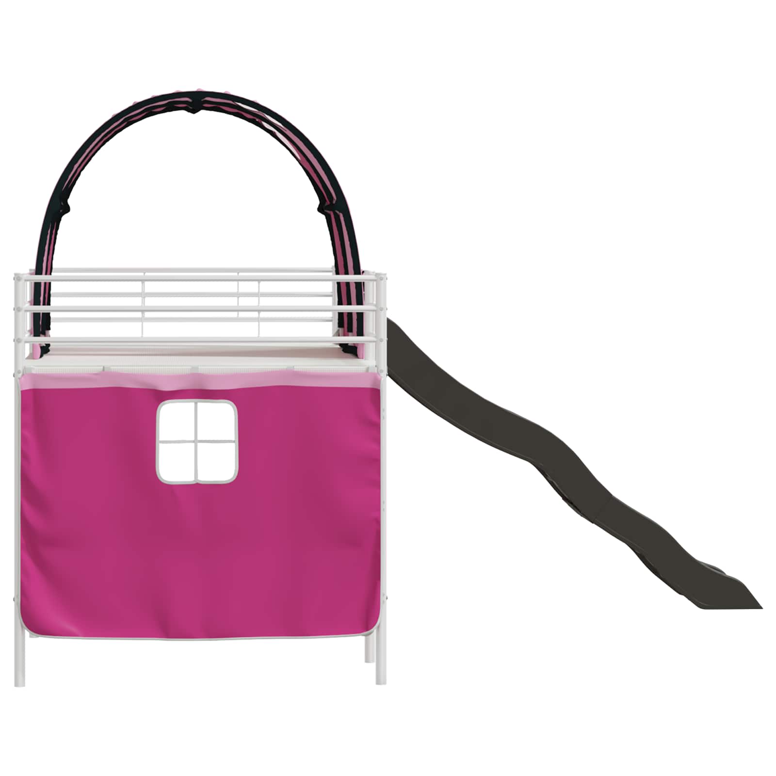 Kinder-Etagenbett Weiß und Rosa 80 x 200 cm Metall