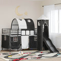 Kinderloftbett Schwarz 100 x 200 cm Metall