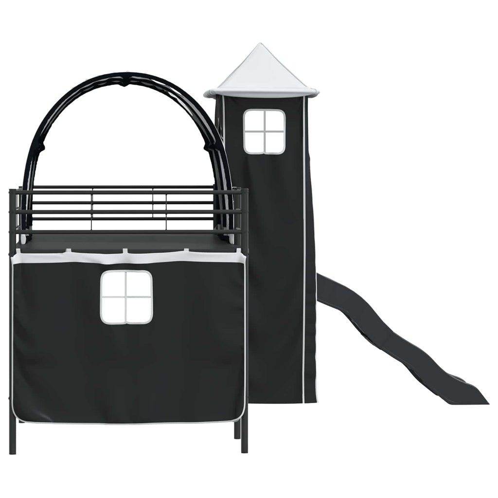 Kinderloftbett Schwarz 100 x 200 cm Metall