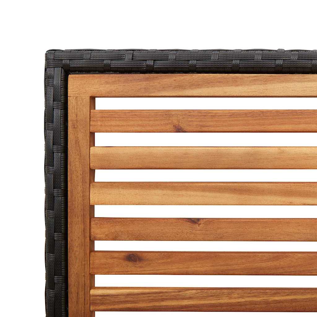 Garten Stapelstühle 4 pcs Braun und Schwarz 54 x 56 x 90 cm