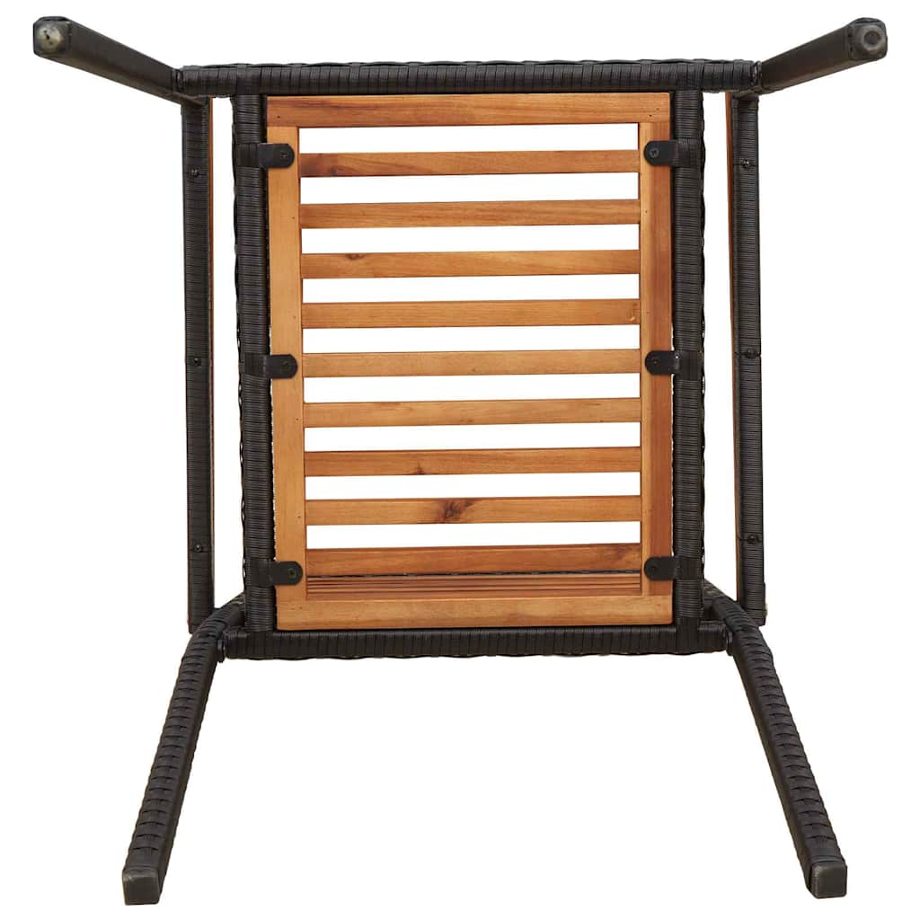 Garten Stapelstühle 4 pcs Braun und Schwarz 54 x 56 x 90 cm