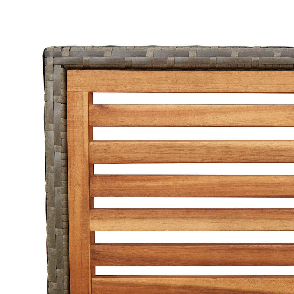 Garten Stapelstühle 4 pcs Braun und Grau 54 x 56 x 90 cm