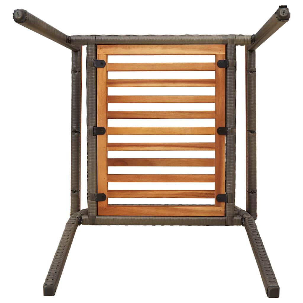 Garten Stapelstühle 4 pcs Braun und Grau 54 x 56 x 90 cm