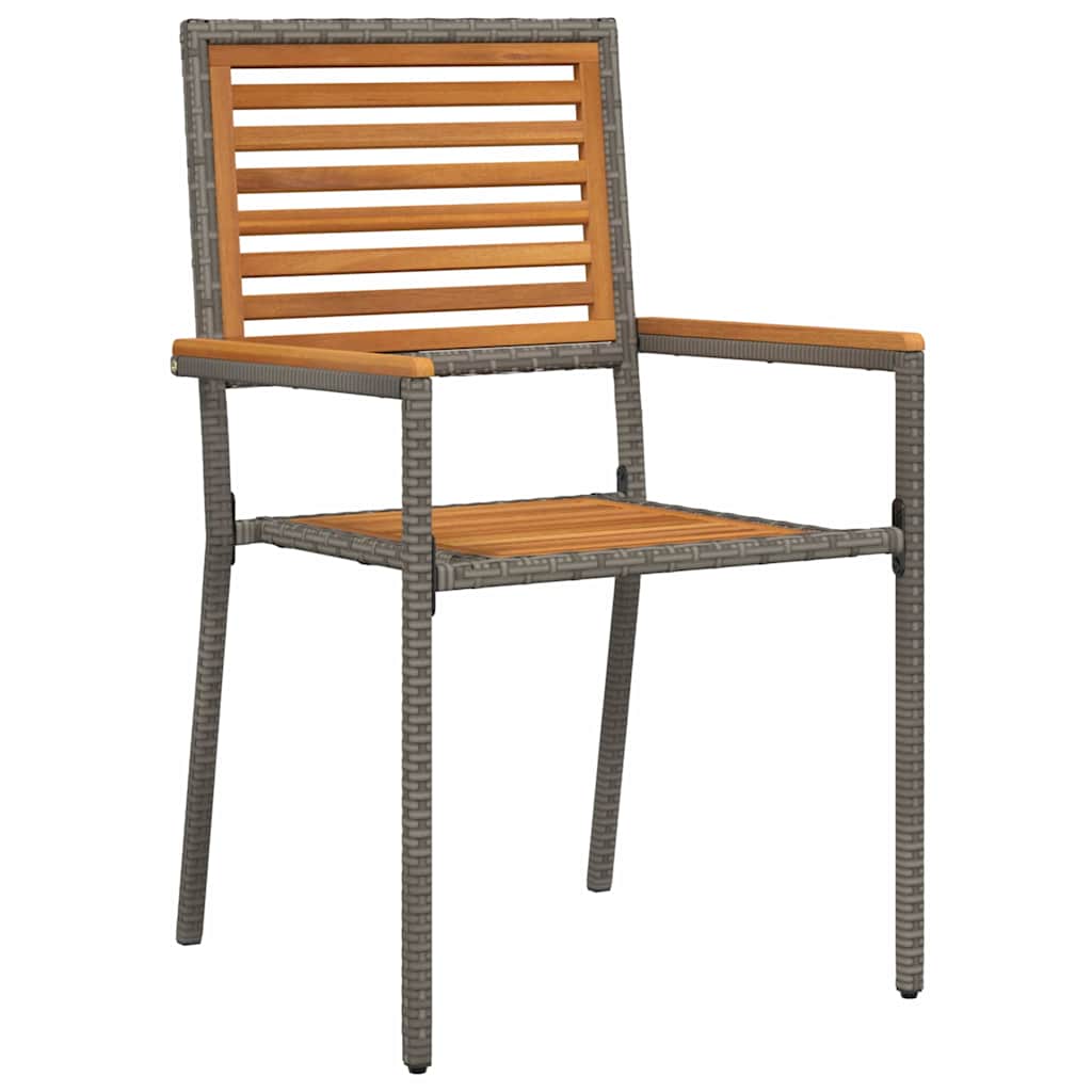 Garten Stapelstühle 4 pcs Braun und Grau 54 x 56 x 90 cm