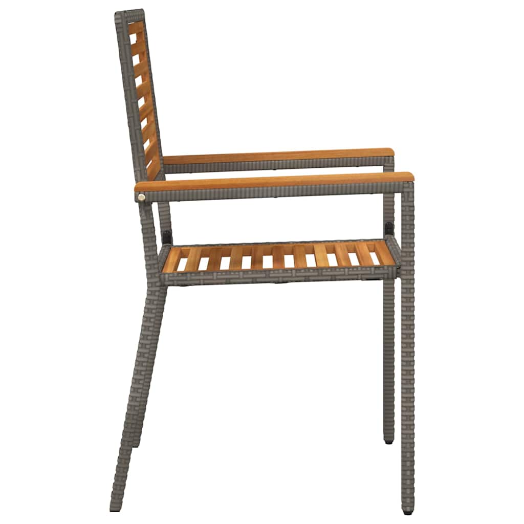 Garten Stapelstühle 4 pcs Braun und Grau 54 x 56 x 90 cm