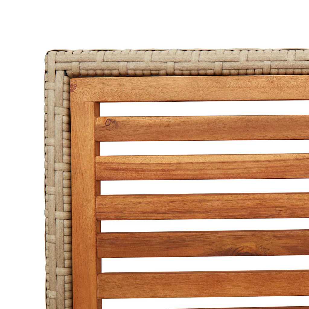 Garten Stapelstühle 4 pcs Braun und Beige 54 x 56 x 90 cm