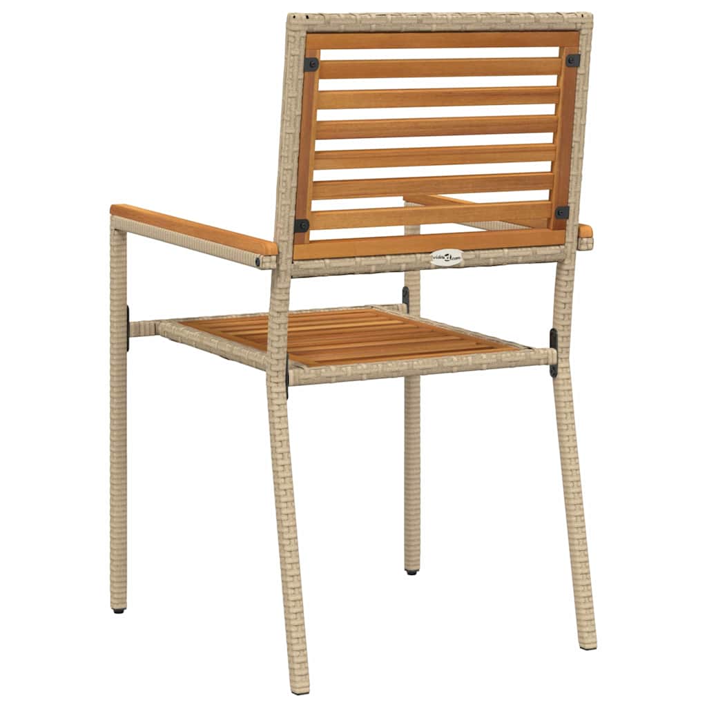 Garten Stapelstühle 4 pcs Braun und Beige 54 x 56 x 90 cm