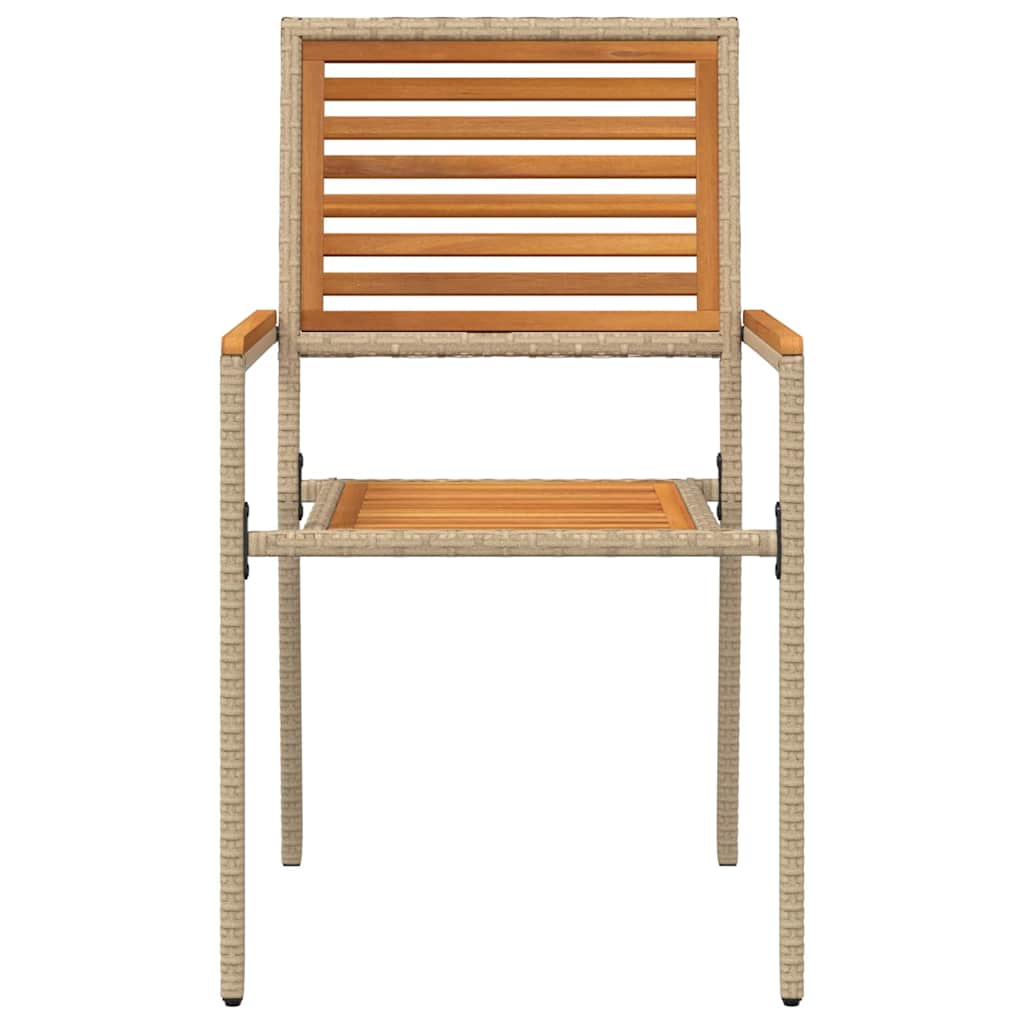 Garten Stapelstühle 4 pcs Braun und Beige 54 x 56 x 90 cm