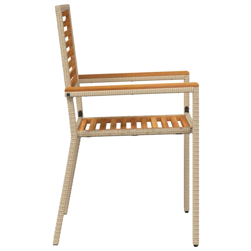 Garten Stapelstühle 4 pcs Braun und Beige 54 x 56 x 90 cm