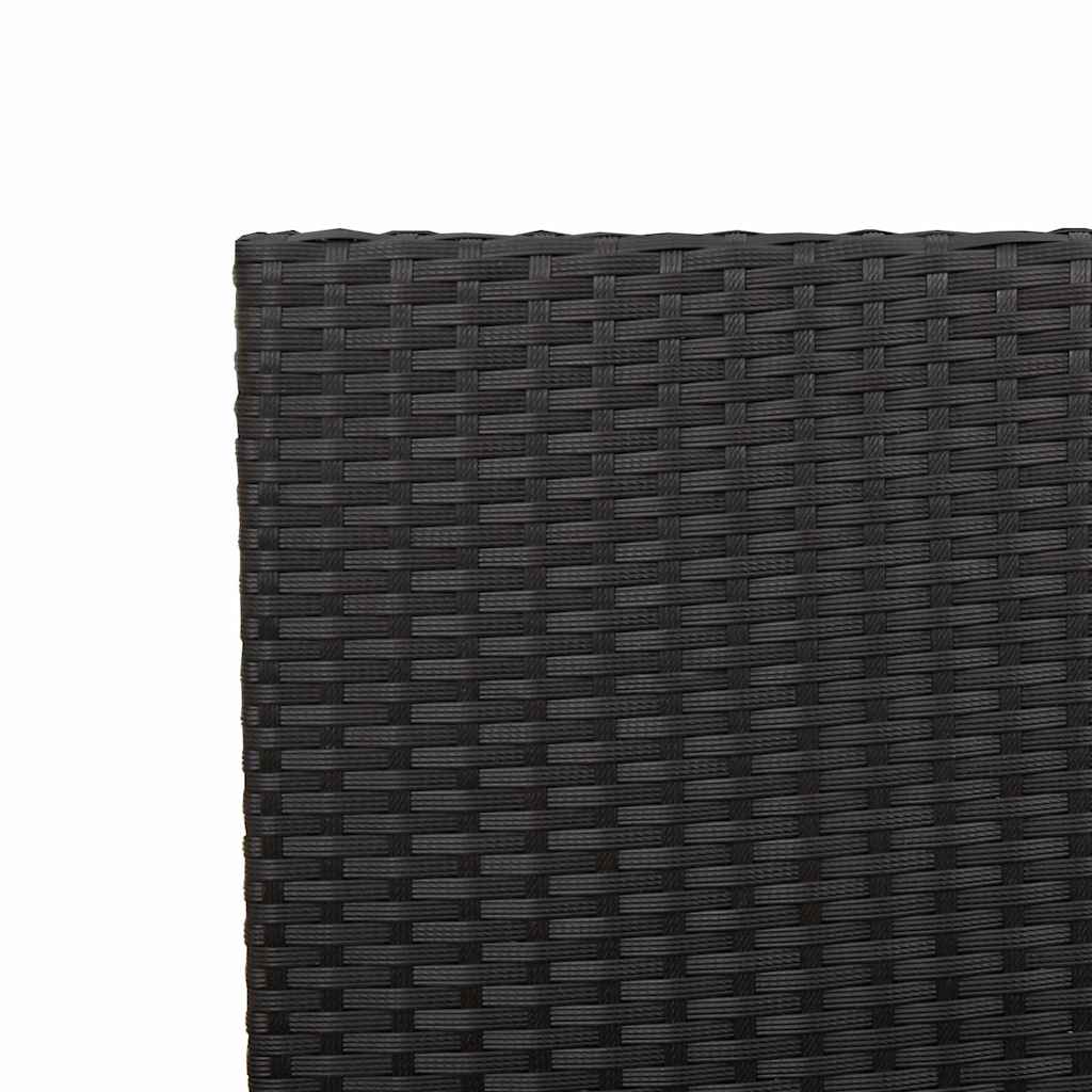 Garten Stapelstühle 4 pcs Schwarz und Braun 54 x 56 x 90 cm