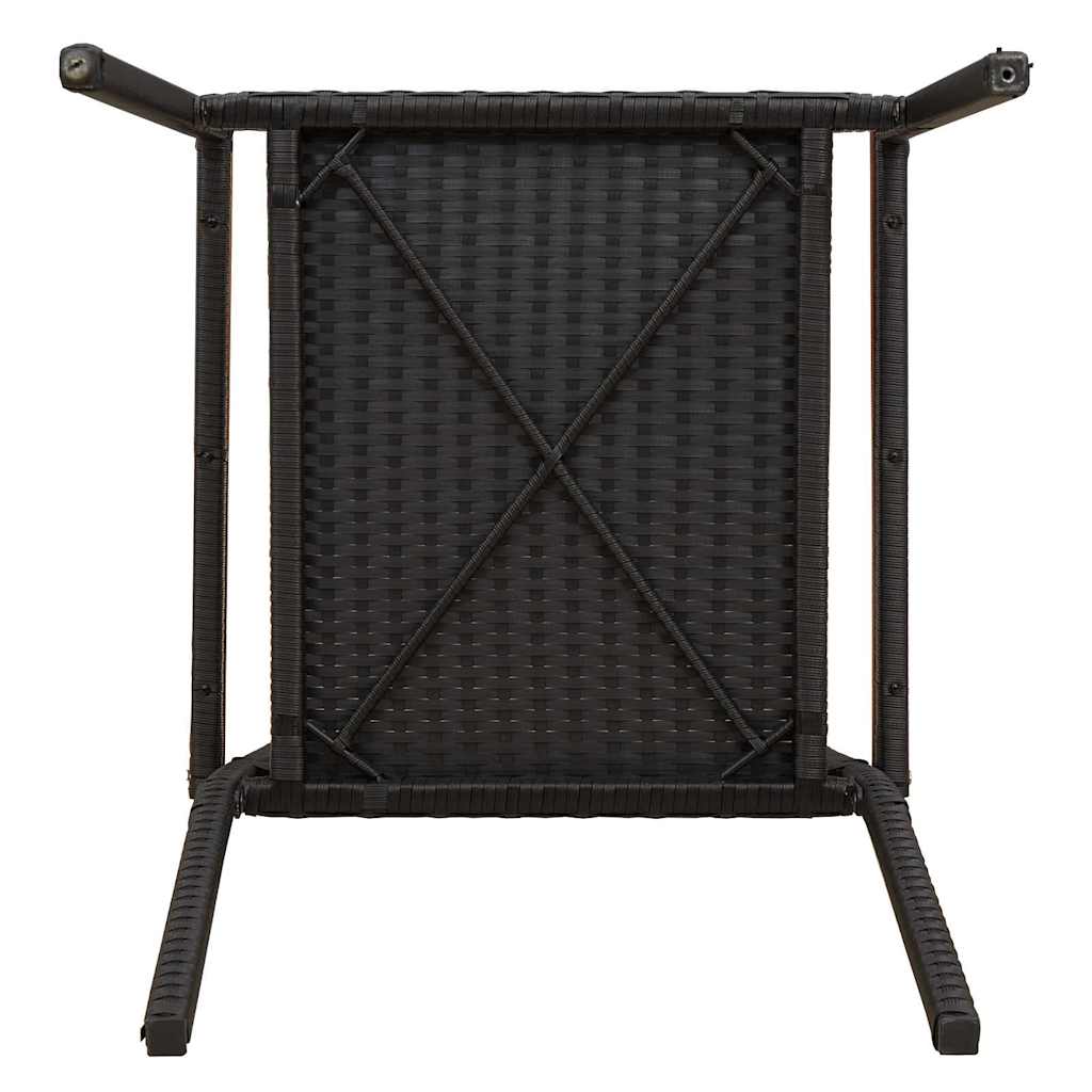 Garten Stapelstühle 4 pcs Schwarz und Braun 54 x 56 x 90 cm