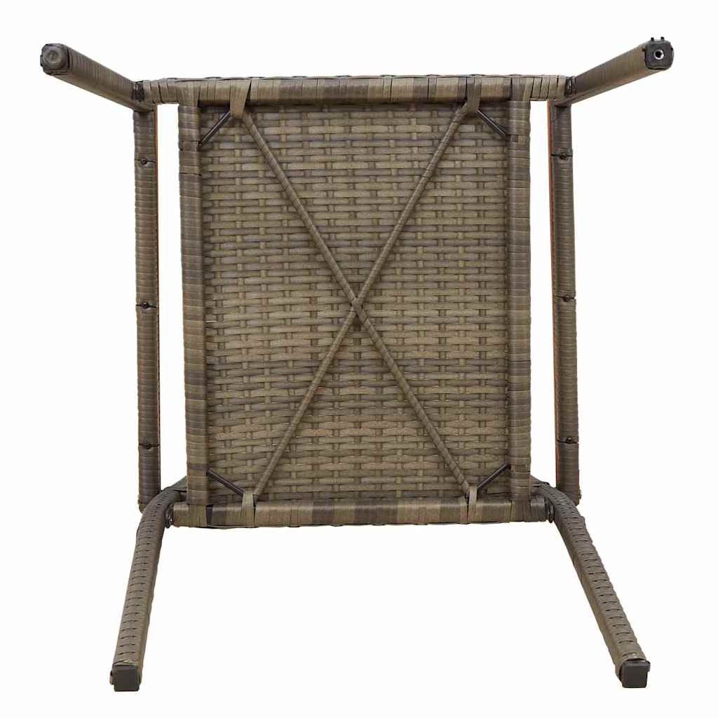 Garten Stapelstühle 4 pcs Grau und Braun 54 x 56 x 90 cm