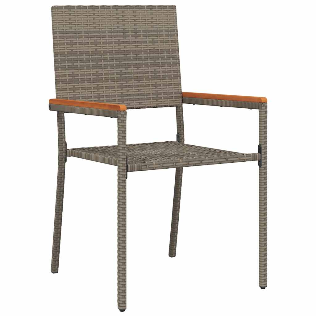 Garten Stapelstühle 4 pcs Grau und Braun 54 x 56 x 90 cm