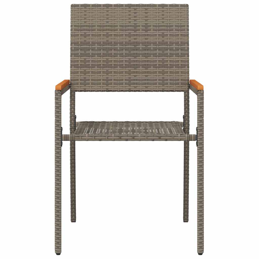 Garten Stapelstühle 4 pcs Grau und Braun 54 x 56 x 90 cm