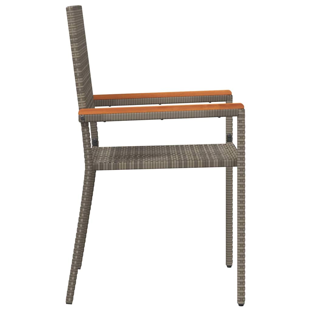 Garten Stapelstühle 4 pcs Grau und Braun 54 x 56 x 90 cm