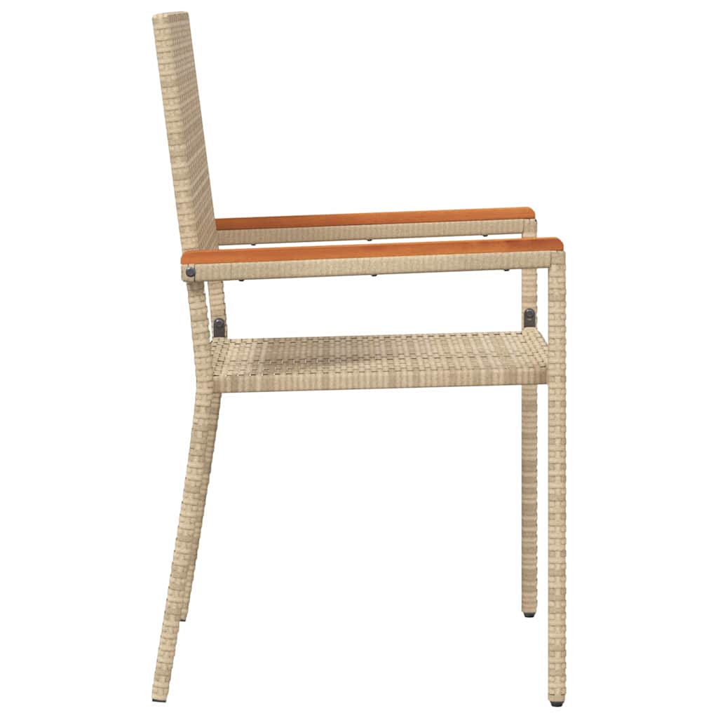Garten Stapelstühle 4 pcs Creme und Braun 54 x 56 x 90 cm