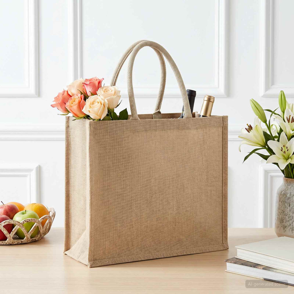 Jute-Handtaschen 10 pcs Natur 42 x 33 x 19 cm 100% Tossa-Jute
