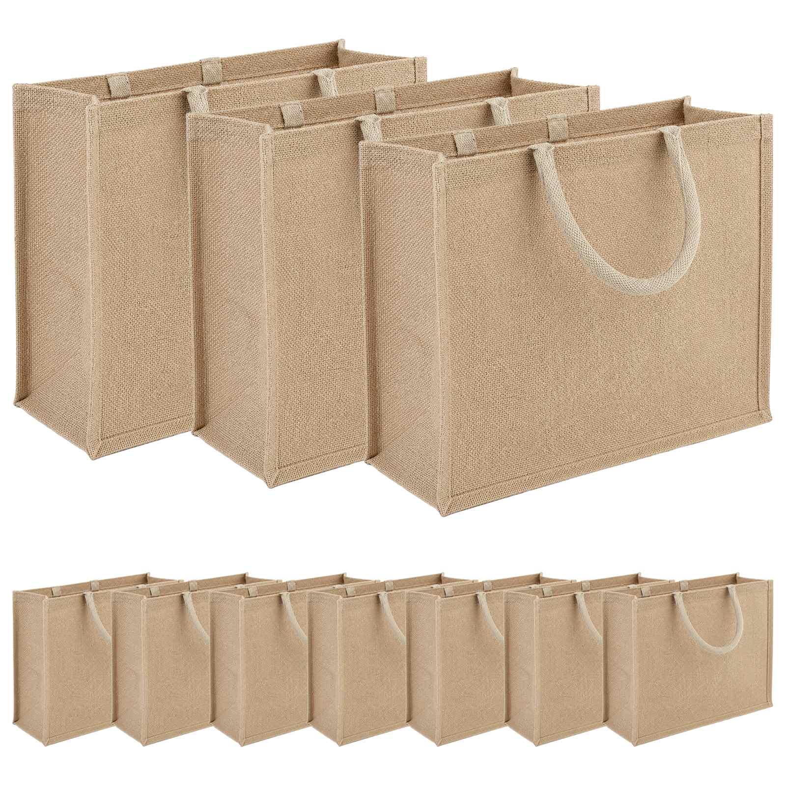 Jute-Handtaschen 10 pcs Natur 42 x 33 x 19 cm 100% Tossa-Jute