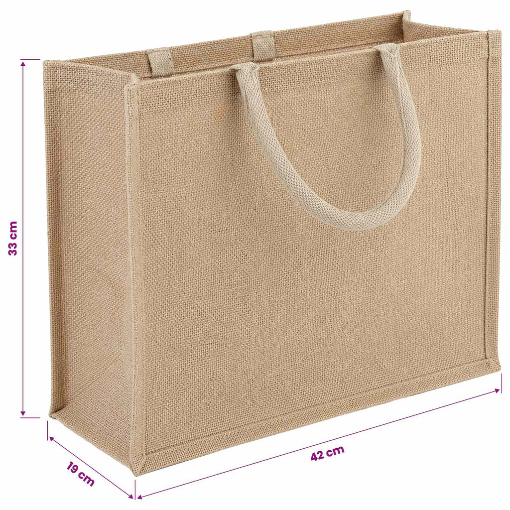 Jute-Handtaschen 10 pcs Natur 42 x 33 x 19 cm 100% Tossa-Jute