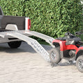 Zusammenklappbare Motorradrampe 340 kg pro Rampe 2 Stk. Silber