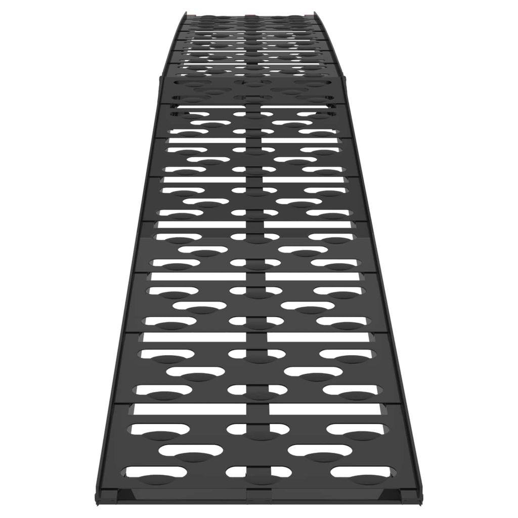 Zusammenklappbare Motorradrampe 340 kg pro Rampe 2 pcs Schwarz
