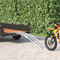 Motorradrampe Silber 180 x 28 x 5 cm Aluminium