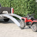 Motorradrampe 680 kg 2 pcs Silber 205 x 28 x 5 cm Aluminium