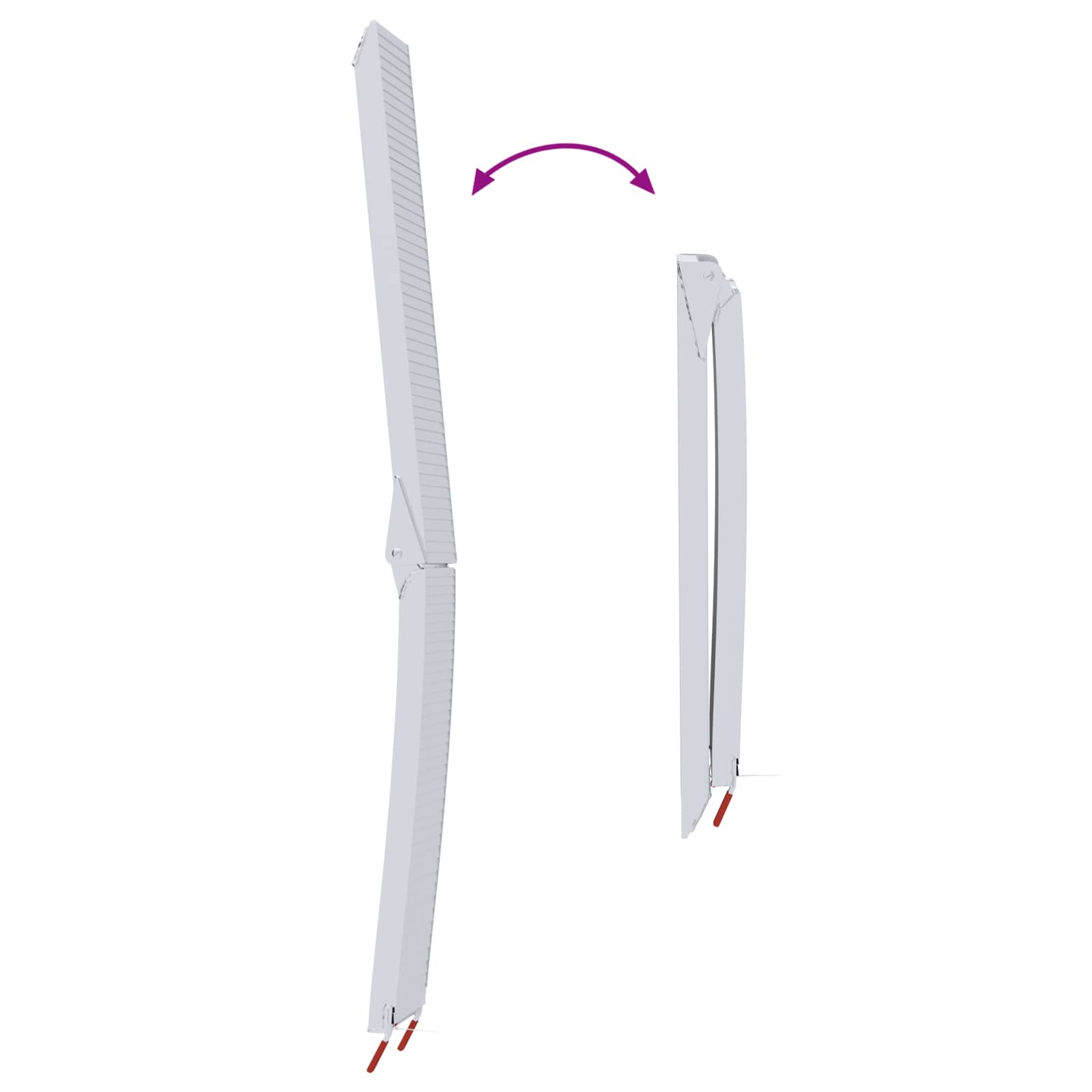 Motorradrampe 680 kg 2 pcs Silber 205 x 28 x 5 cm Aluminium