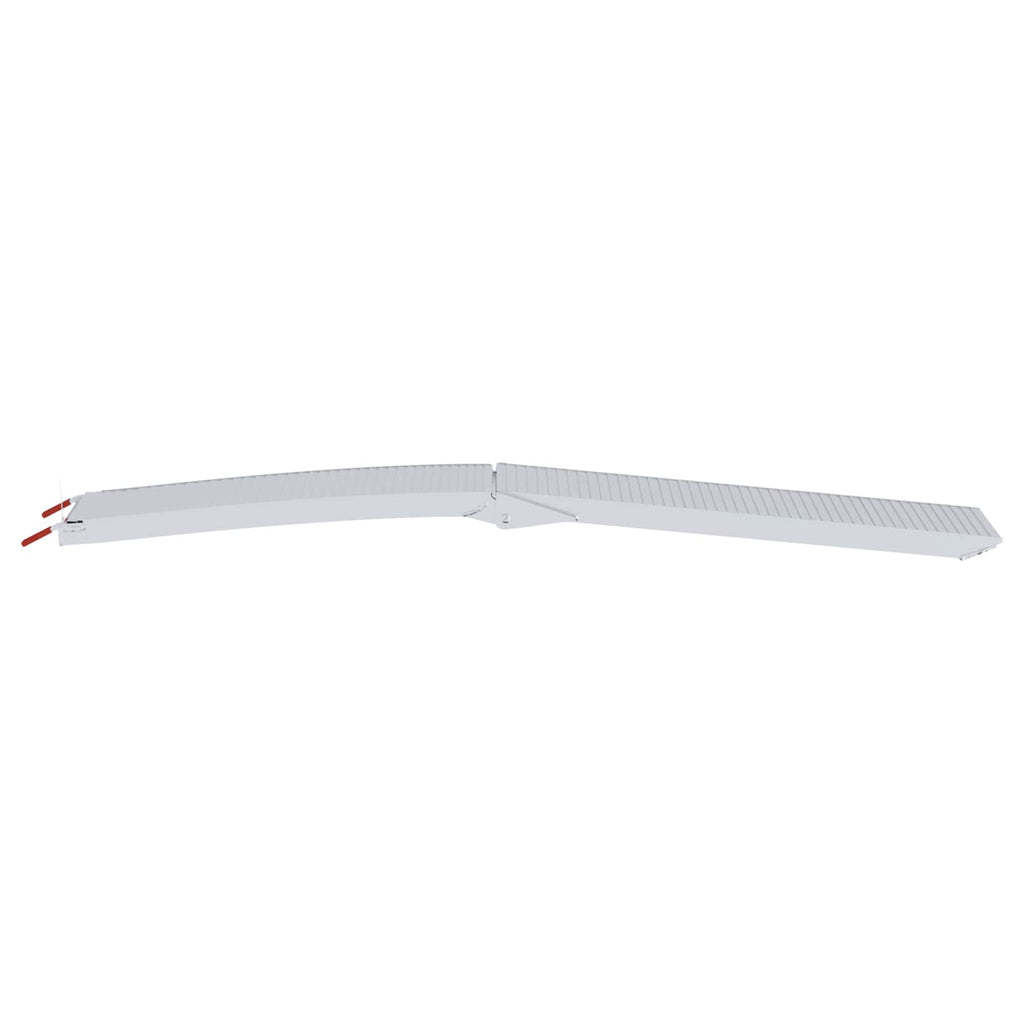 Motorradrampe 680 kg 2 pcs Silber 205 x 28 x 5 cm Aluminium