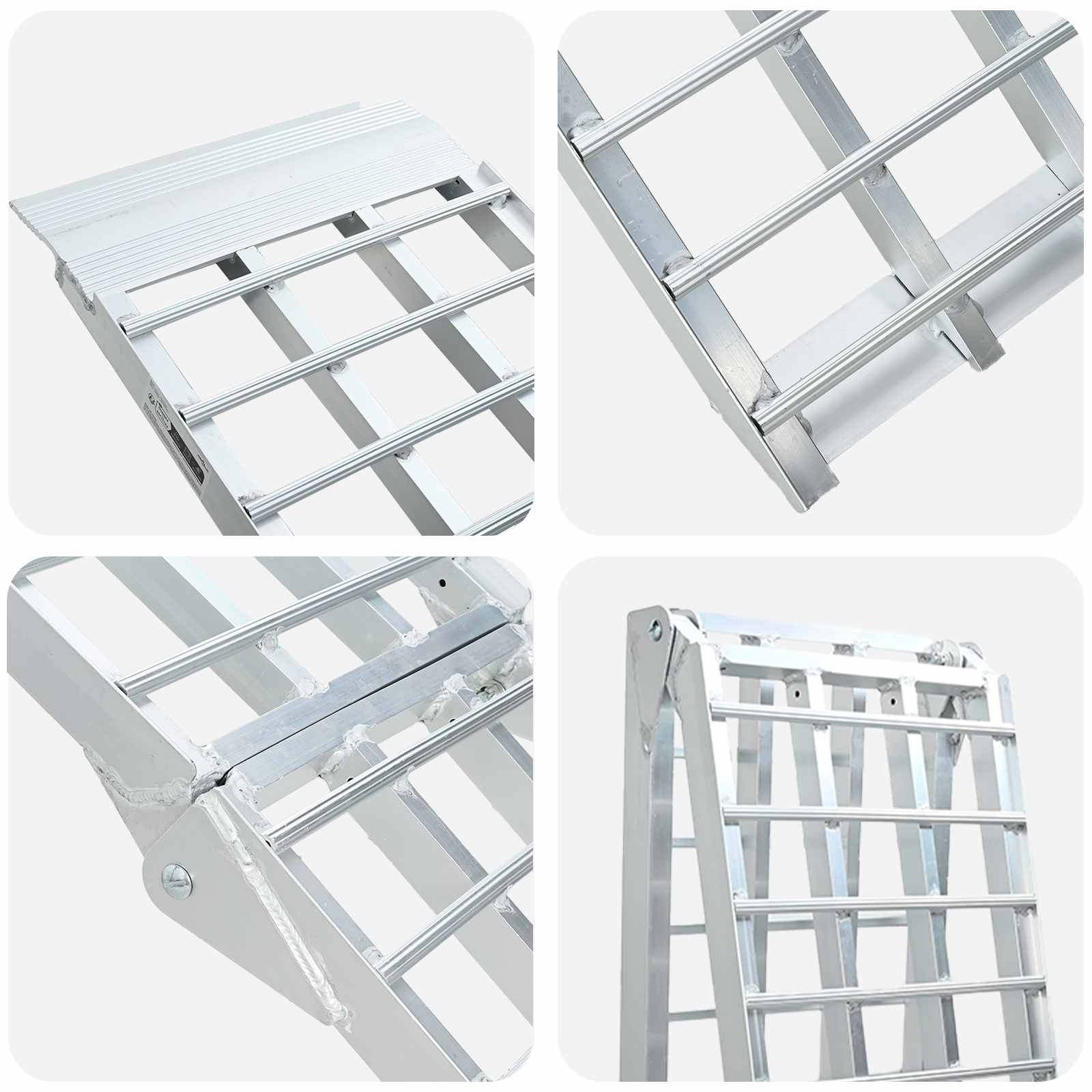 Motorradrampe 680 kg Silber 680 kg Aluminium