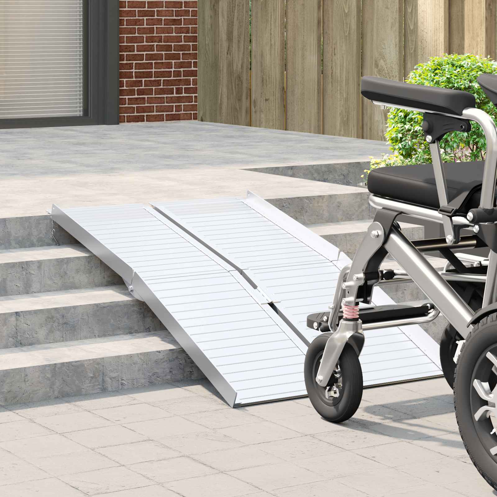 Rampe für Rollstühle 270 kg Silber 270 kg Aluminium