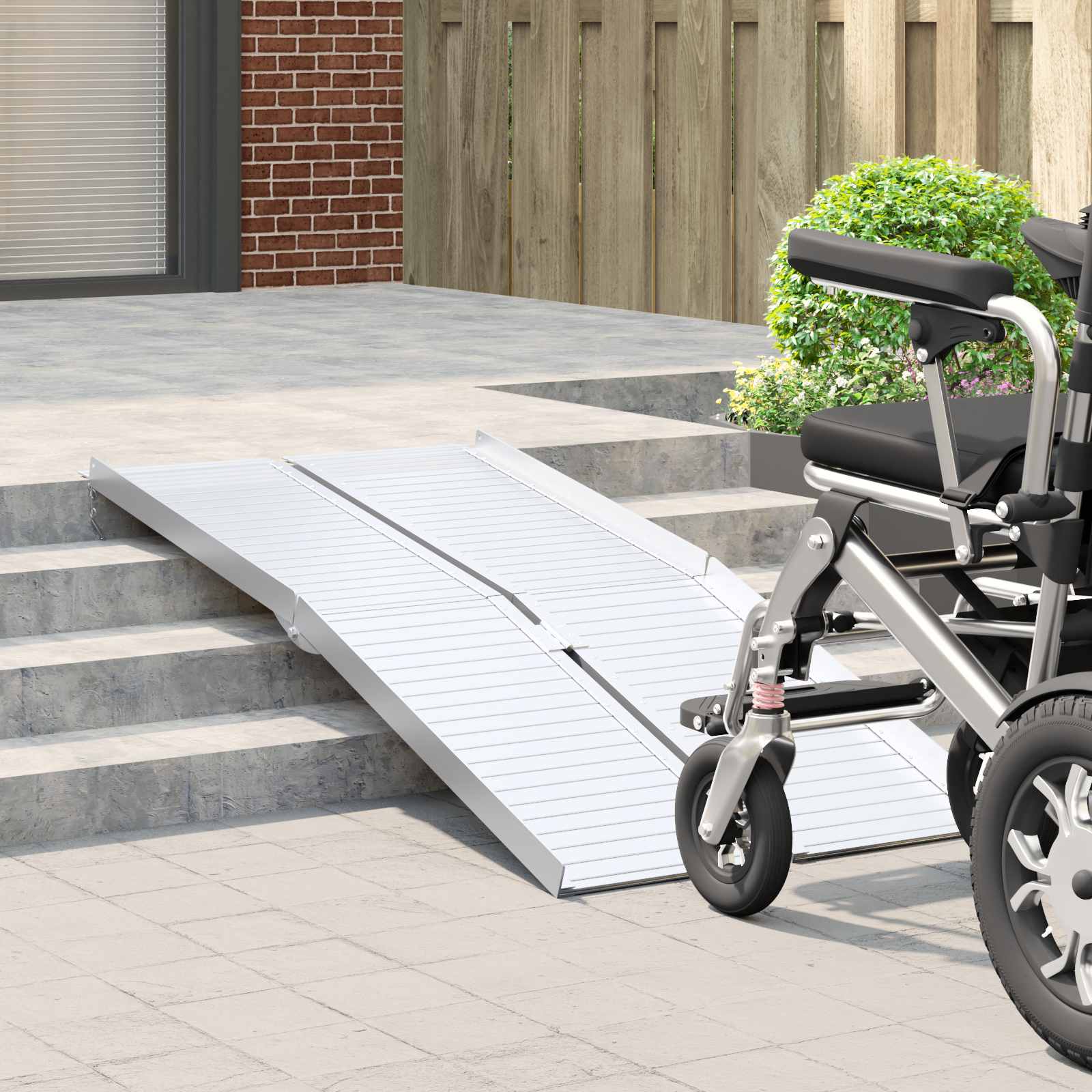 Rampe für Rollstühle 270 kg Silber 270 kg Aluminium