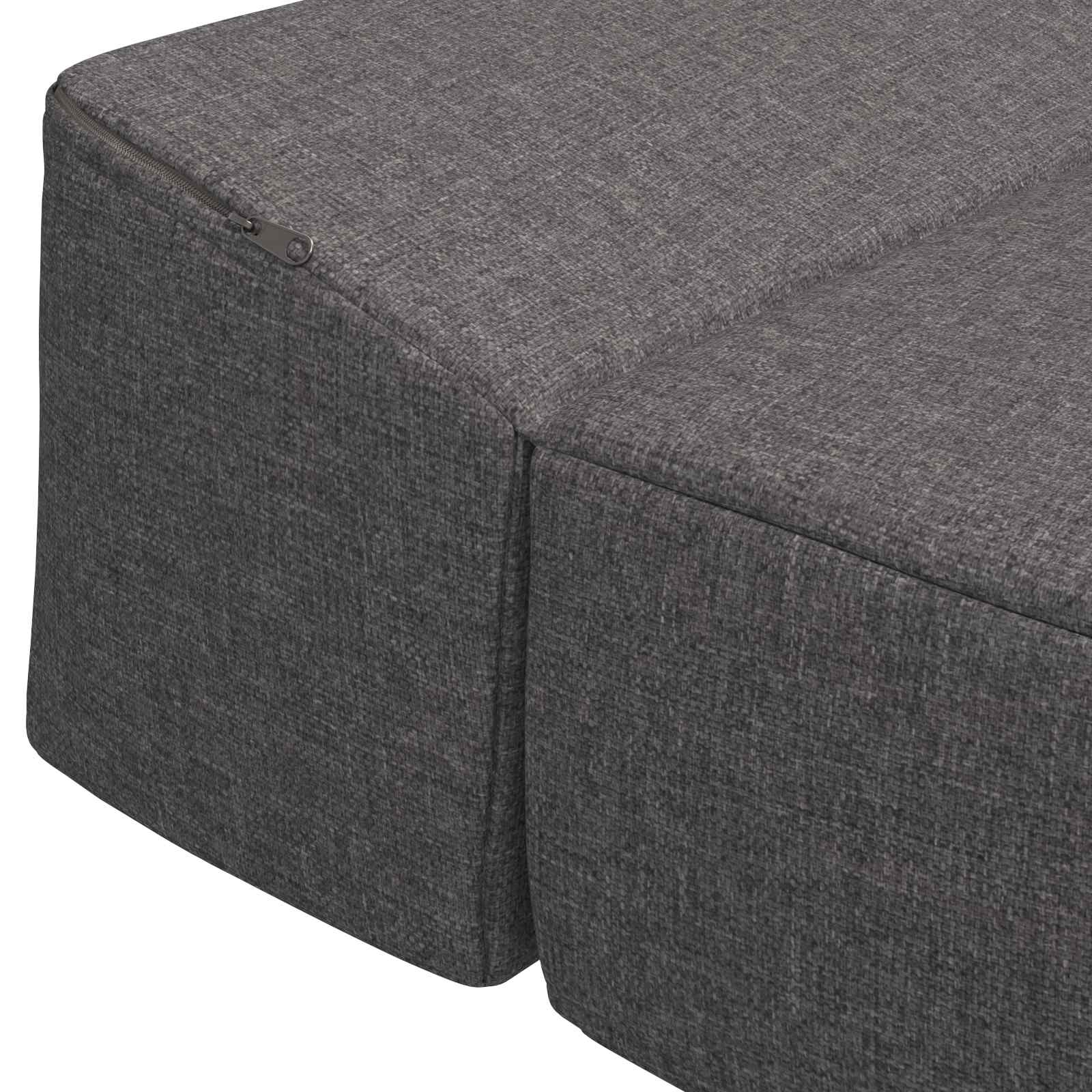 Klappbares Schlafsofa Hellgrau 70 x 60 x 63 cm Stoff