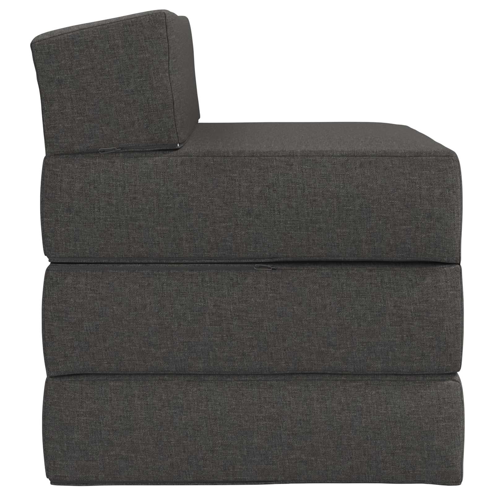 Klappsofa Bett Dunkelgrau 200 x 70 x 15 cm Stoff