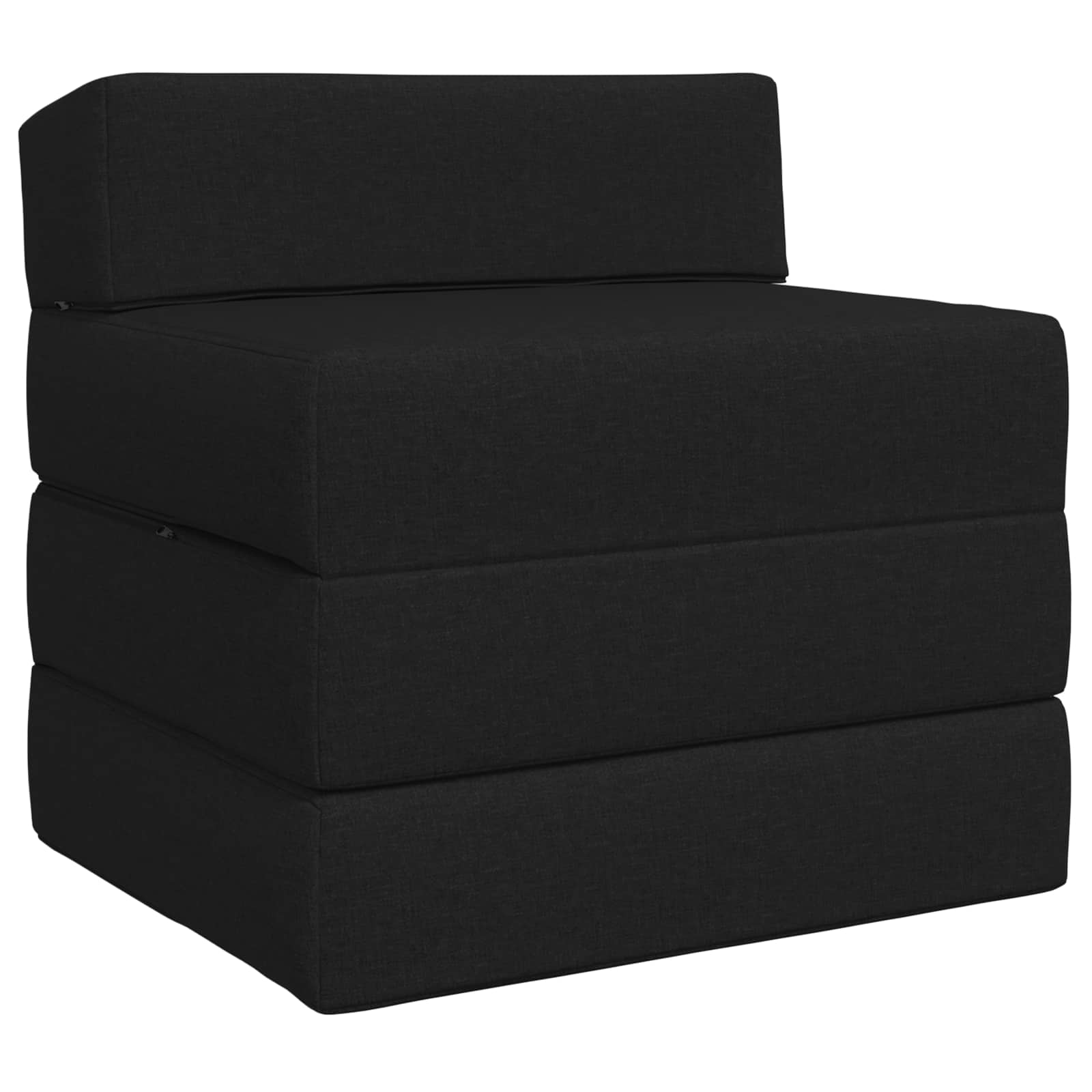 Klappsofa Bett Schwarz 200 x 70 x 15 cm Stoff