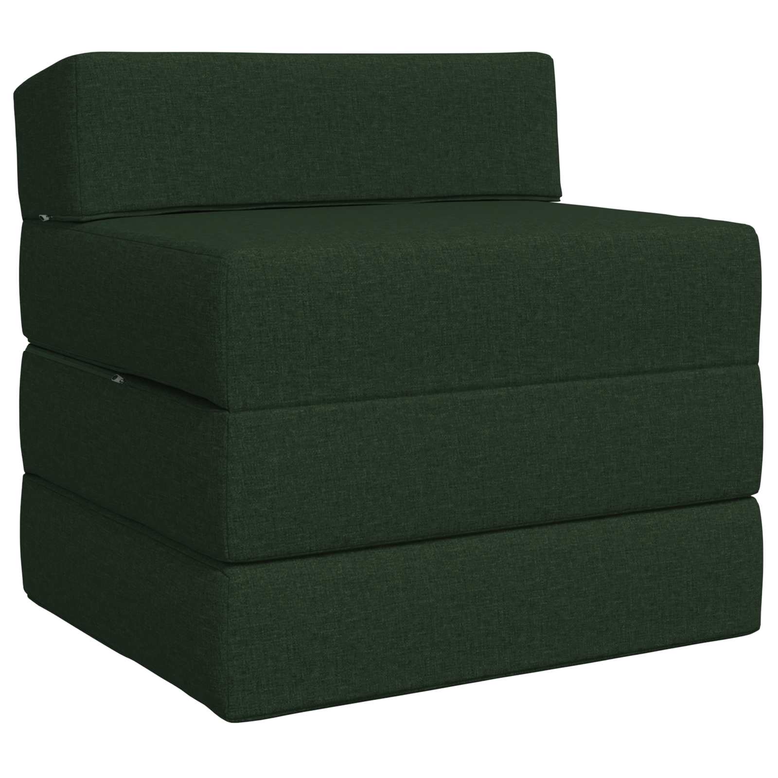 Klappsofa Bett Dunkelgrün 200 x 70 x 15 cm Stoff