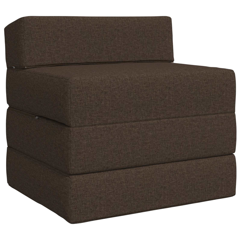 Klappsofa Bett Taupe 200 x 70 x 15 cm Stoff