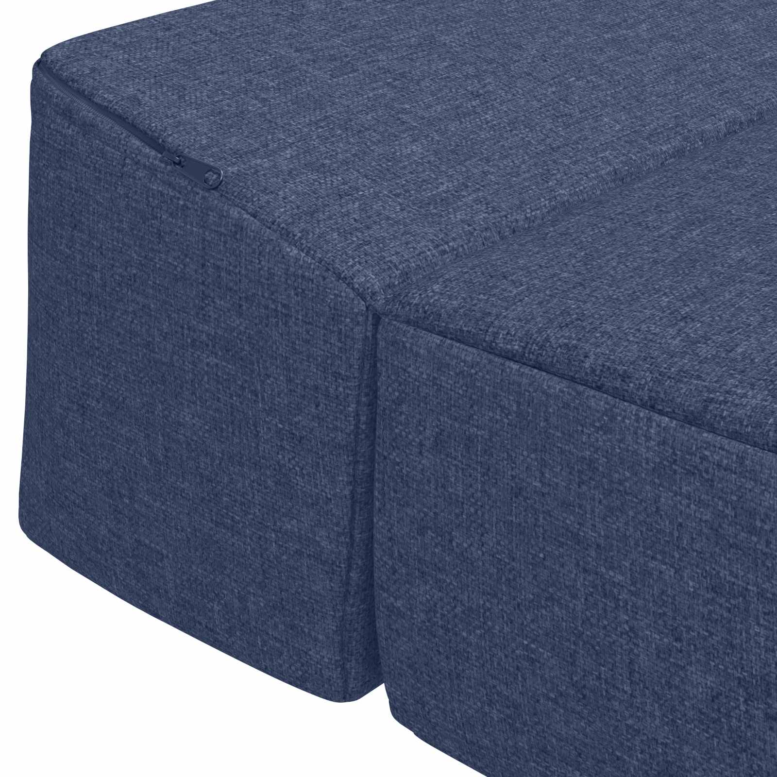 Klappsofa Bett Blau 200 x 70 x 15 cm Stoff