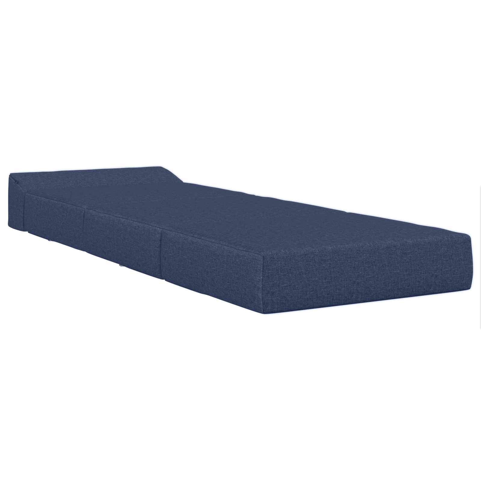 Klappsofa Bett Blau 200 x 70 x 15 cm Stoff