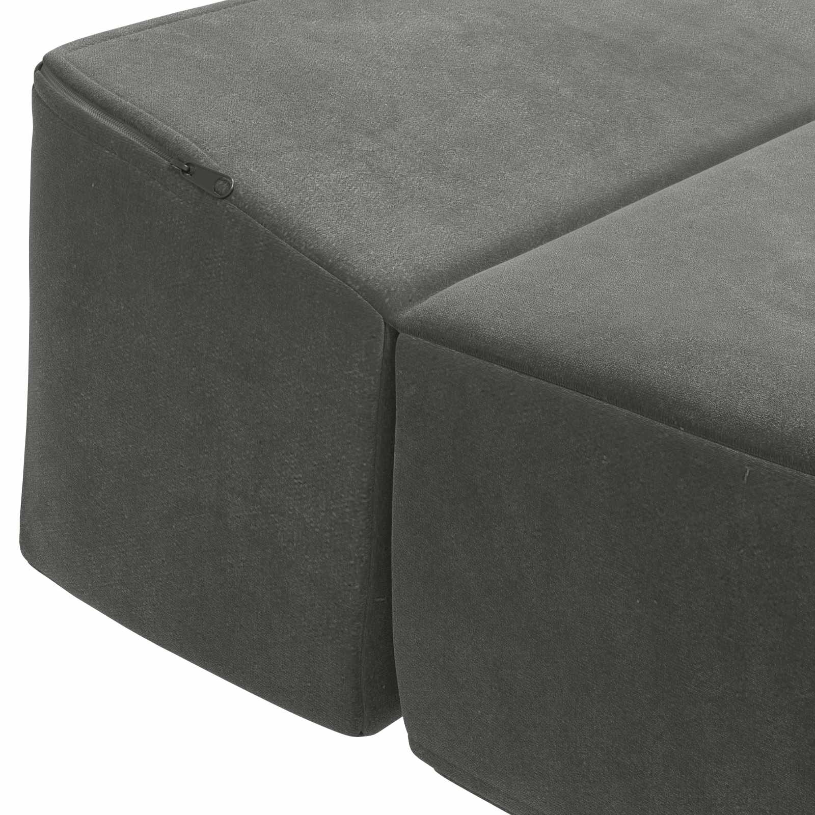 Klappsofa Bett Dunkelgrau 200 x 70 x 15 cm Samt
