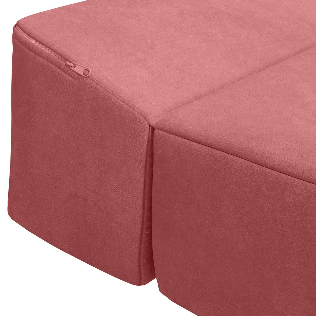 Klappsofa Bett Rosa 200 x 70 x 15 cm Samt