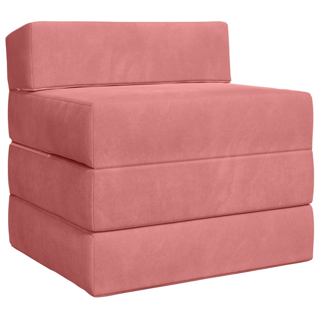 Klappsofa Bett Rosa 200 x 70 x 15 cm Samt