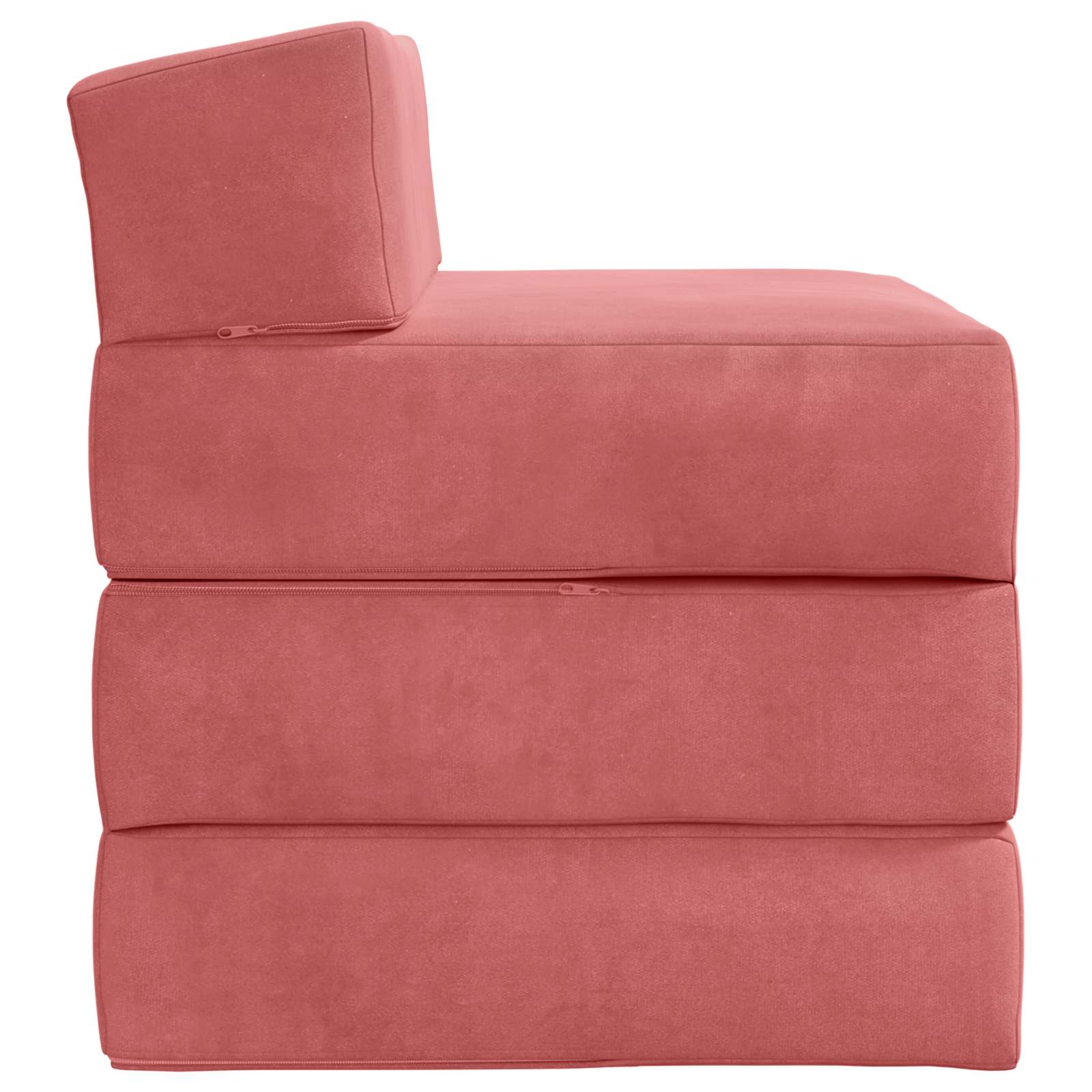 Klappsofa Bett Rosa 200 x 70 x 15 cm Samt