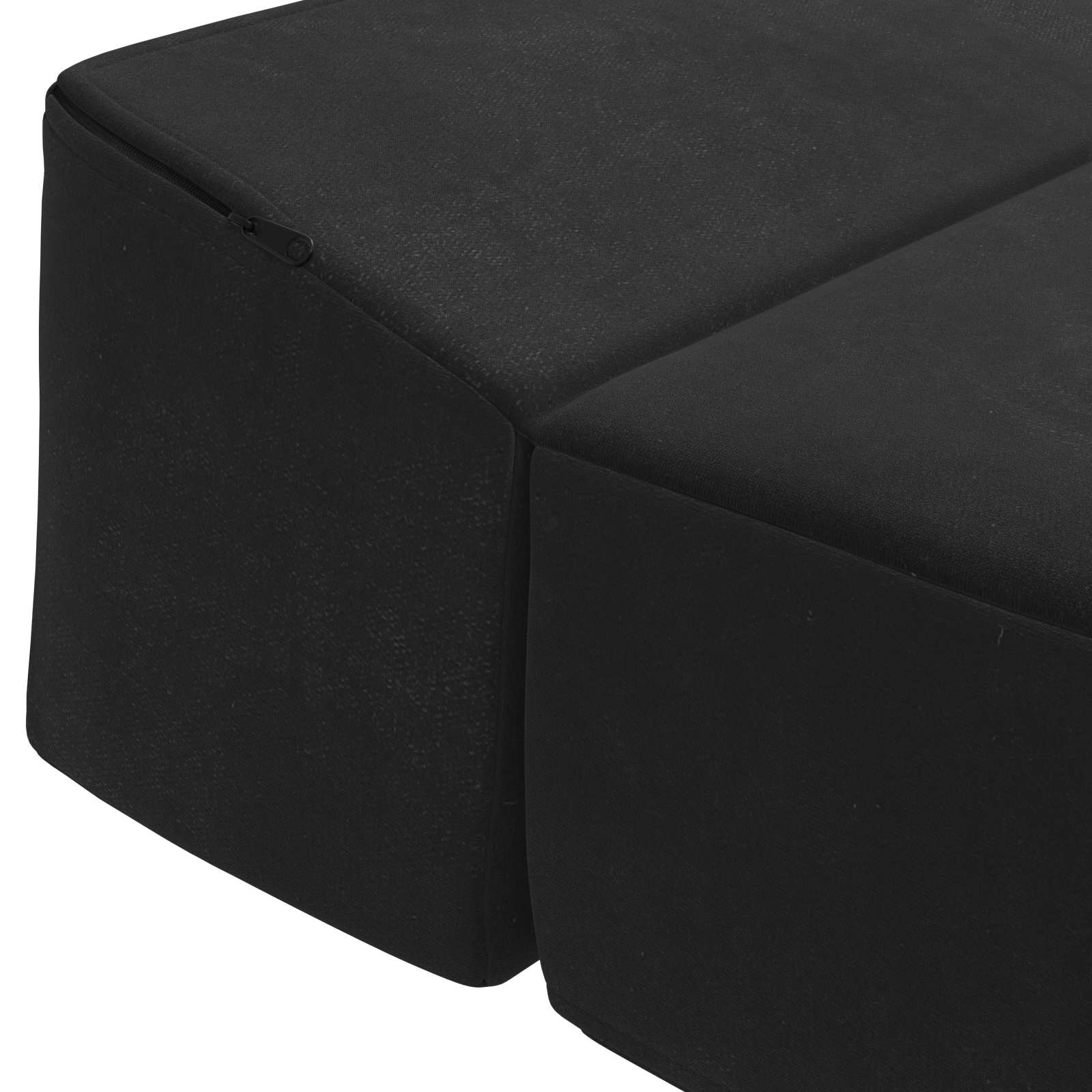 Klappsofa Bett Schwarz 200 x 70 x 15 cm Samt