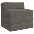Klappsofa Bett Hellgrau 200 x 70 x 15 cm Cordstoff