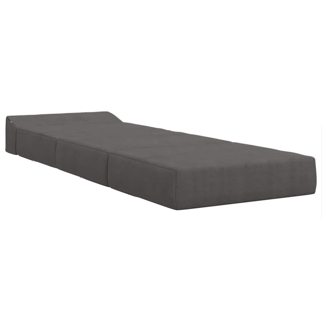 Klappsofa Bett Dunkelgrau 200 x 70 x 15 cm Cordstoff