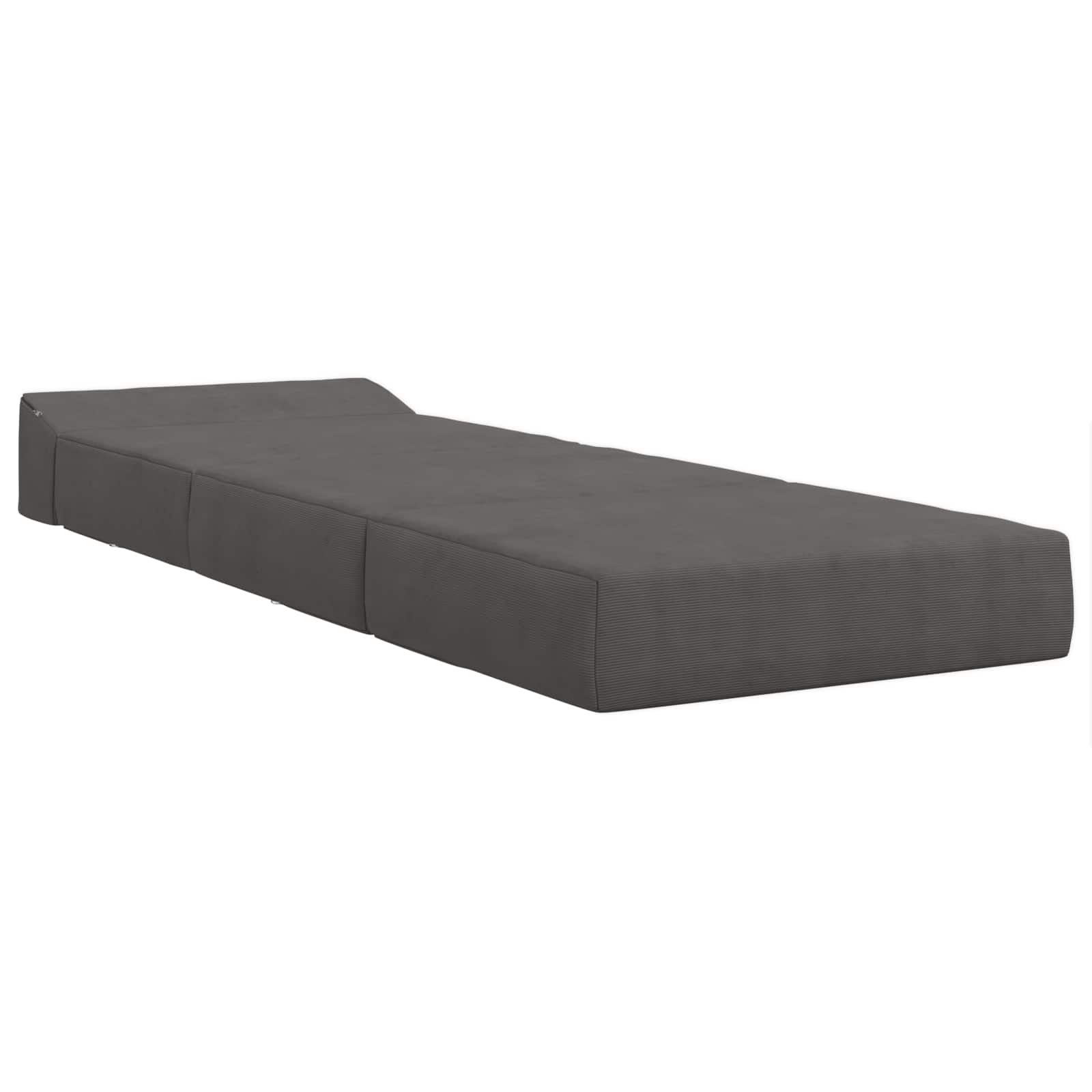 Klappsofa Bett Dunkelgrau 200 x 70 x 15 cm Cordstoff